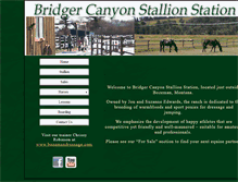 Tablet Screenshot of bridgercanyonstallionstation.com